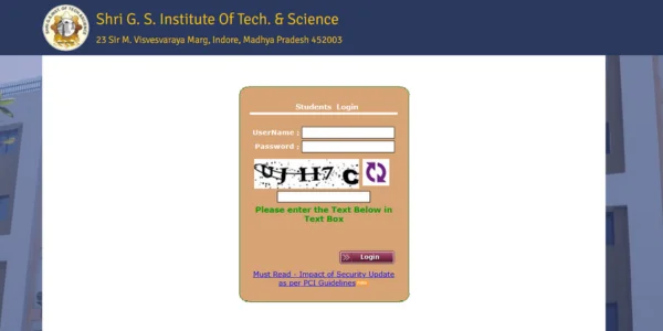 SGSITS Student Login