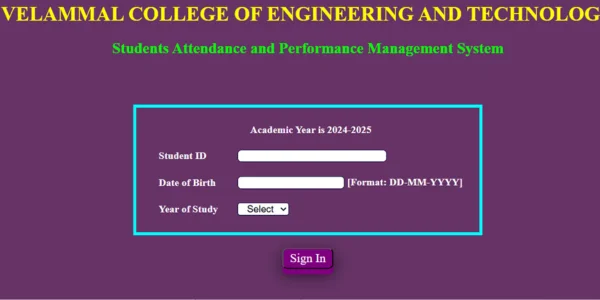 VCET Student Login