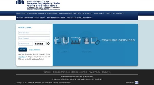 ICSI Student Login