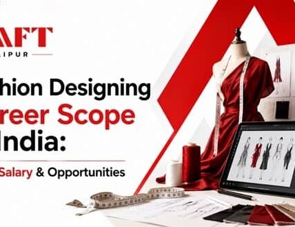 Students pursuing fashion design careers in India with opportunities in styling, merchandising, and textile design